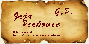 Gaja Perković vizit kartica